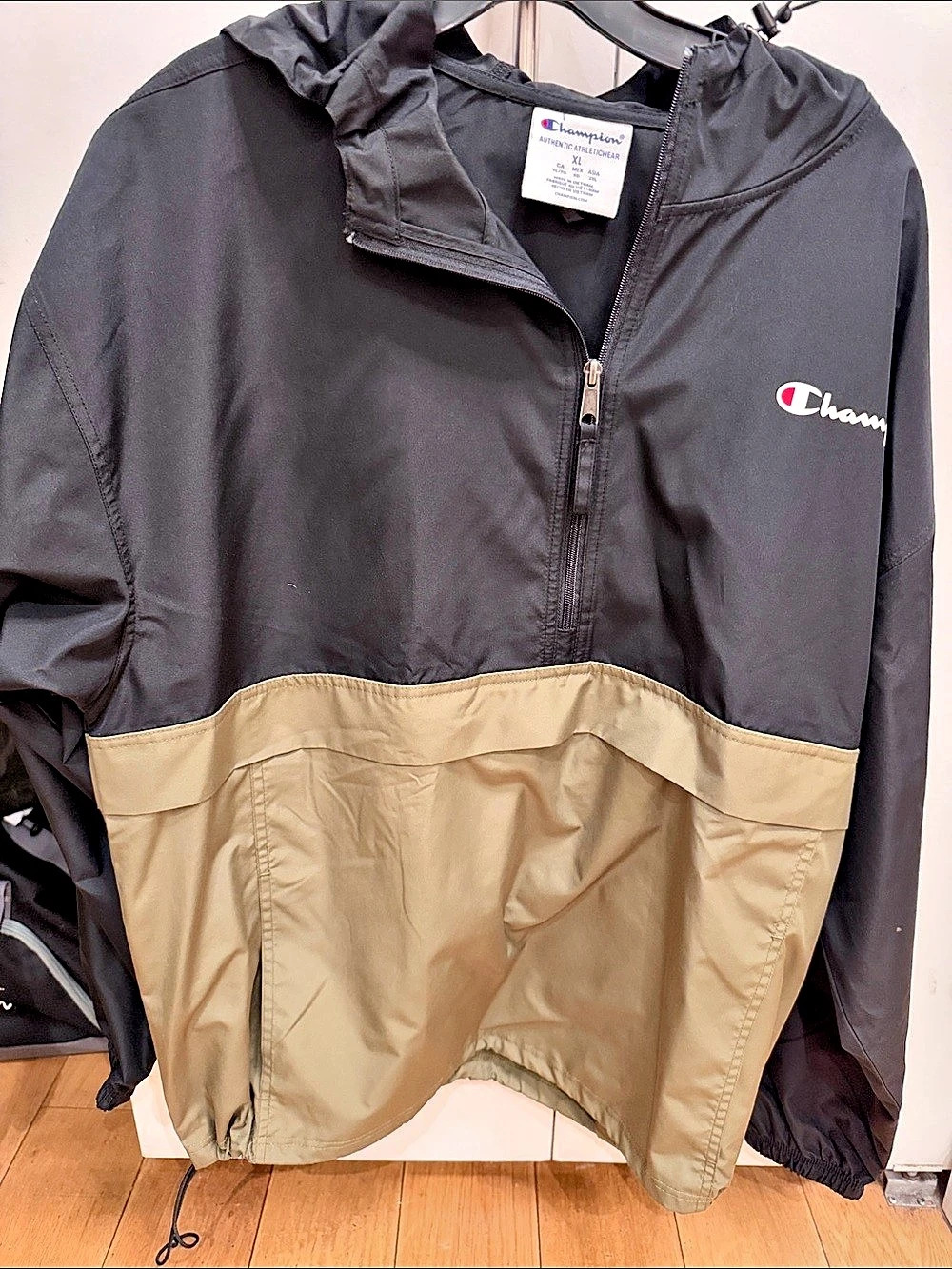 Champion Adult Packable Anorak 1/4 Zip Jacket Color Block XL